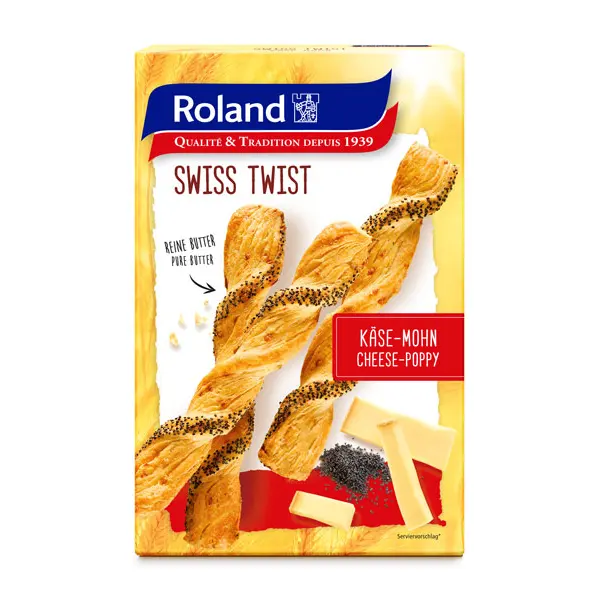 Brødpinner med ost og valmuefrø, 100g - Roland