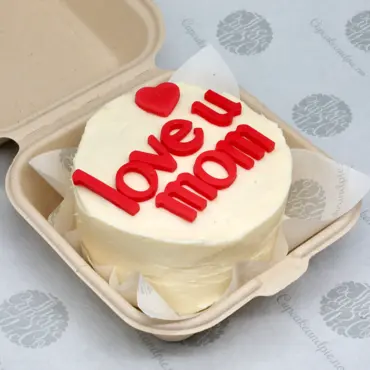 Bento Cake Morsdag "love u mom"