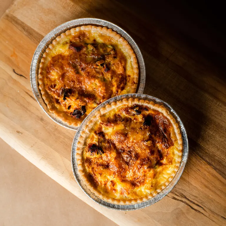 Quiche bacon og purre