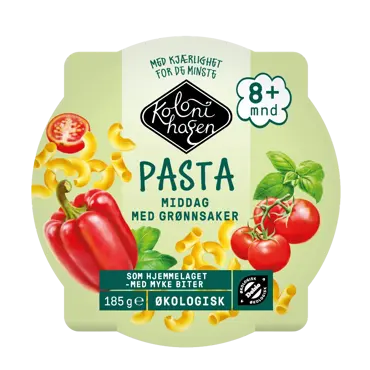 Økologisk Barnemat-Pasta med grønnsaker