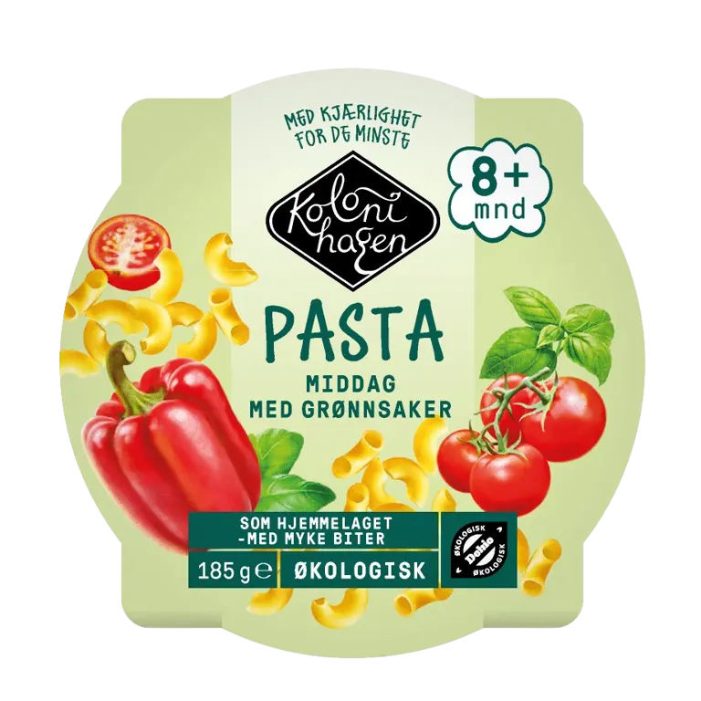 Økologisk Barnemat-Pasta med grønnsaker