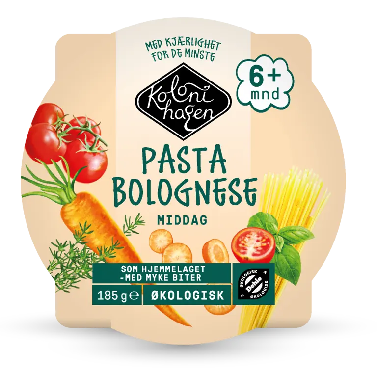 Økologisk barnemat - Pasta bolognese