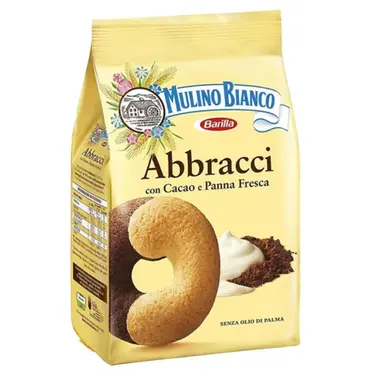 Abbracci Biscuits with cocoa and cream