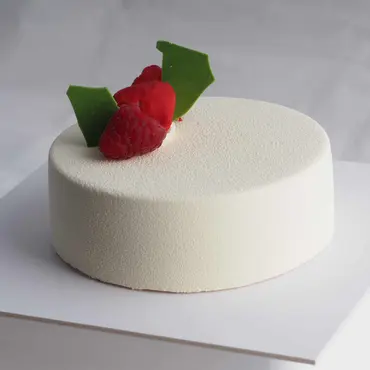Bringebær- og Créme Brûleé kake