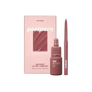 Ink Velvet + Lip Liner Set #01 Rosy Nude