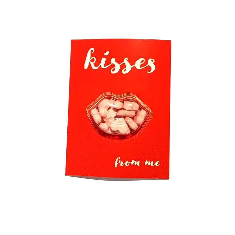 Kort med godis Kisses