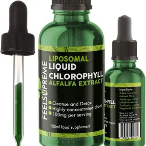 Liposomal flytende klorofylldråper