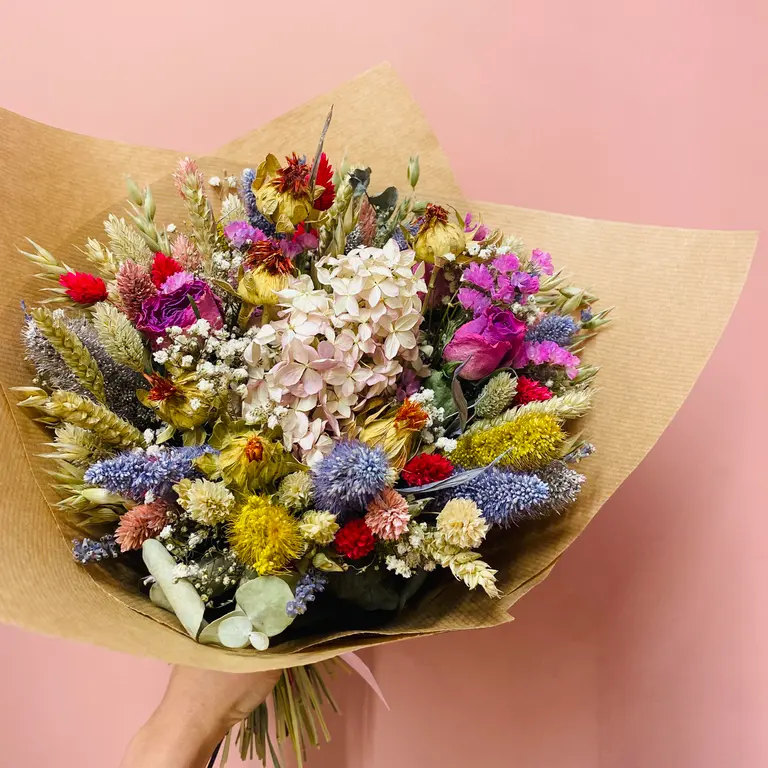 Tørkede Blomster - Pink Hortensia