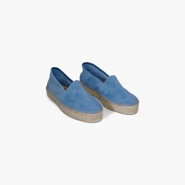 Espadrilles til dame - lyse blå loafers