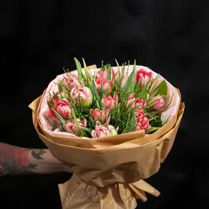 Blomsterbukett-Lyxiga Tulpaner, rosa