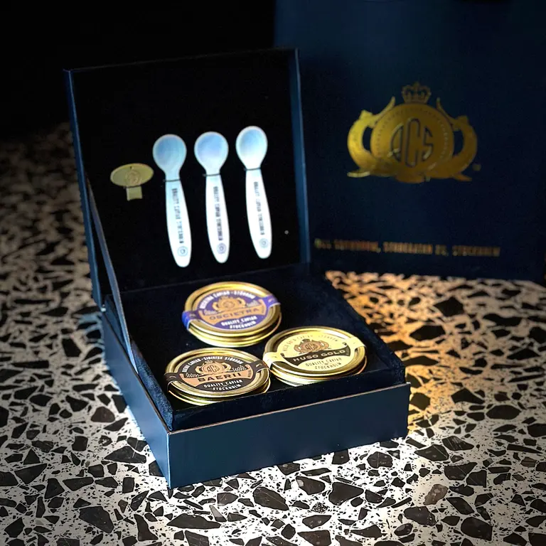 Prova på caviar-lådan