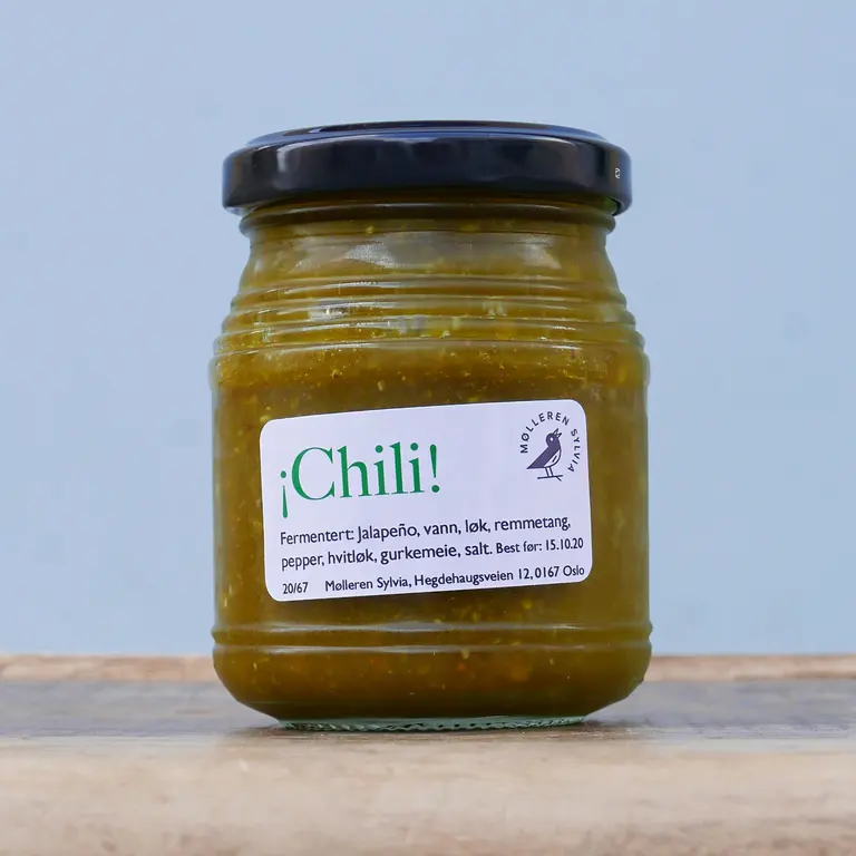 Chilisaus, fermentert - grønn, Husets